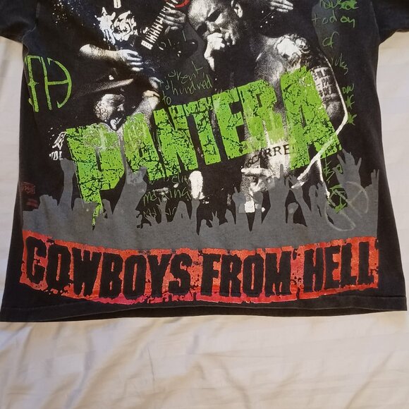 Vintage 1992 Hanes Beefy Pantera Cowboys from Hell AOP T-Shirt Adult L - Picture 9 of 16